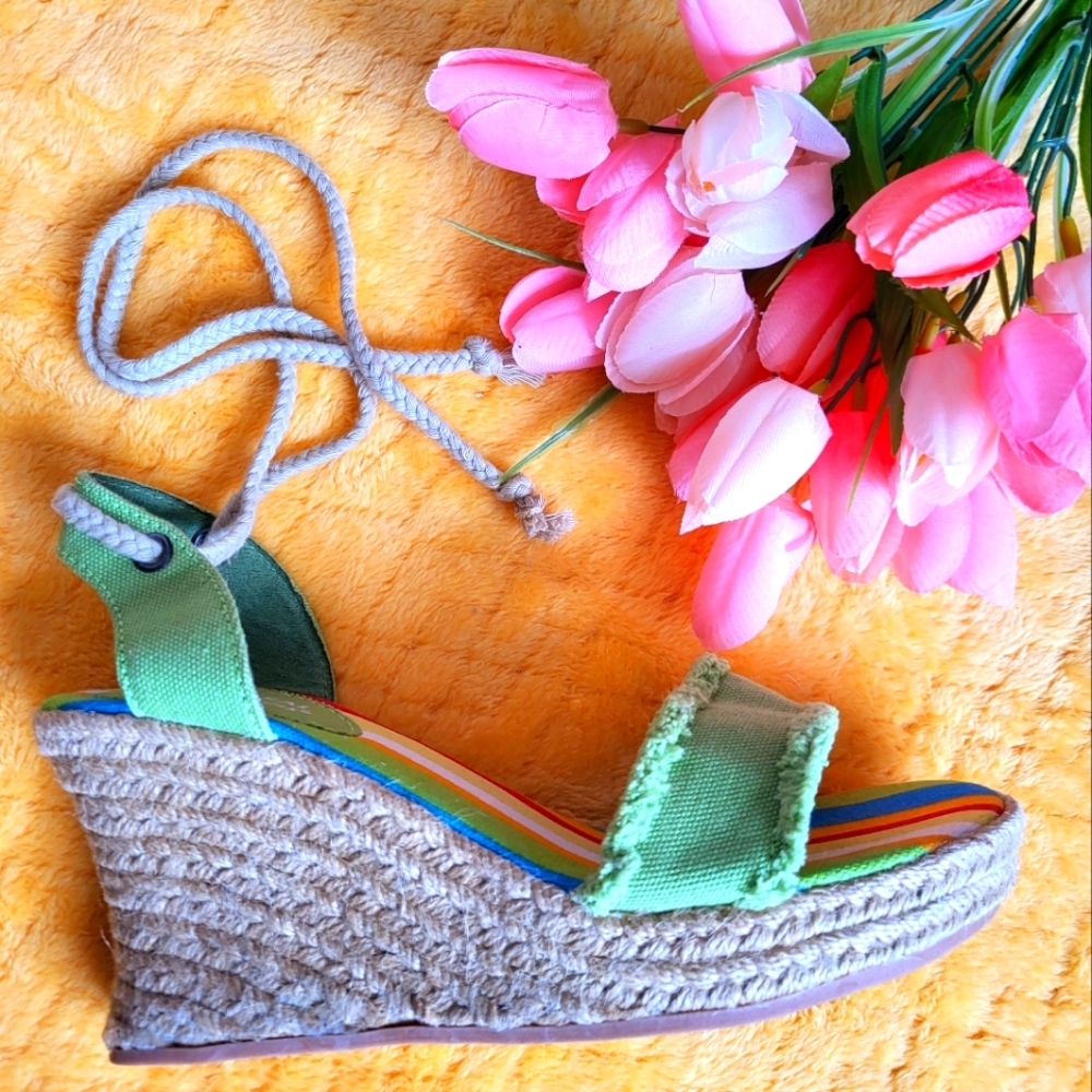 Natural Reflections Espadrille canvas wedge Sandals
